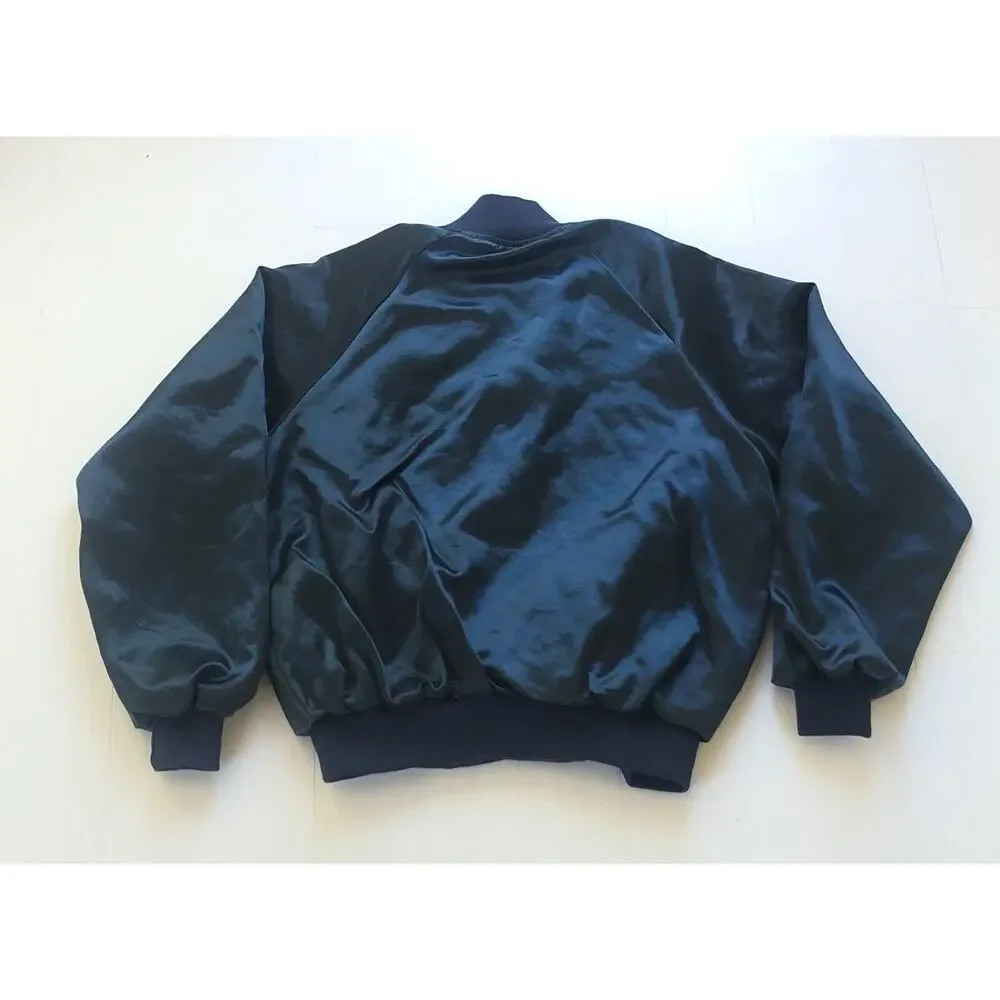 Vintage 1980s Auburn DWP Golf Club Satin Bomber Jacket Large 23.5 x 27